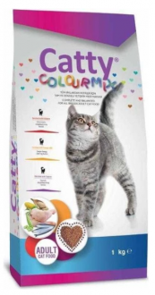 Catty Colour Mix Renkli Taneli Yetişkin 1 kg Kedi Maması kullananlar yorumlar